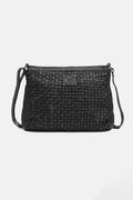 Biba Kansas Black Woven Cross Body Bag KA2, front view