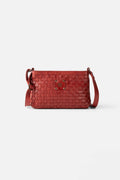 Biba Kansas Red Woven Cross Body Bag KA9, front view