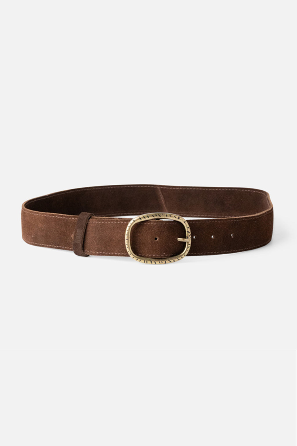 Biba Linwood Dark Brown Suede Belt LIO1A, full length view
