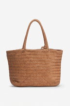 Biba Perkins Camel Woven Leather Basket Bag PER1L, back view