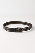Biba Stella Black Studded Leather Belt SLA1A, full length view