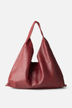 Biba Stockton Raspberry Slouchy Leather Shoulder Bag STT1L, front view