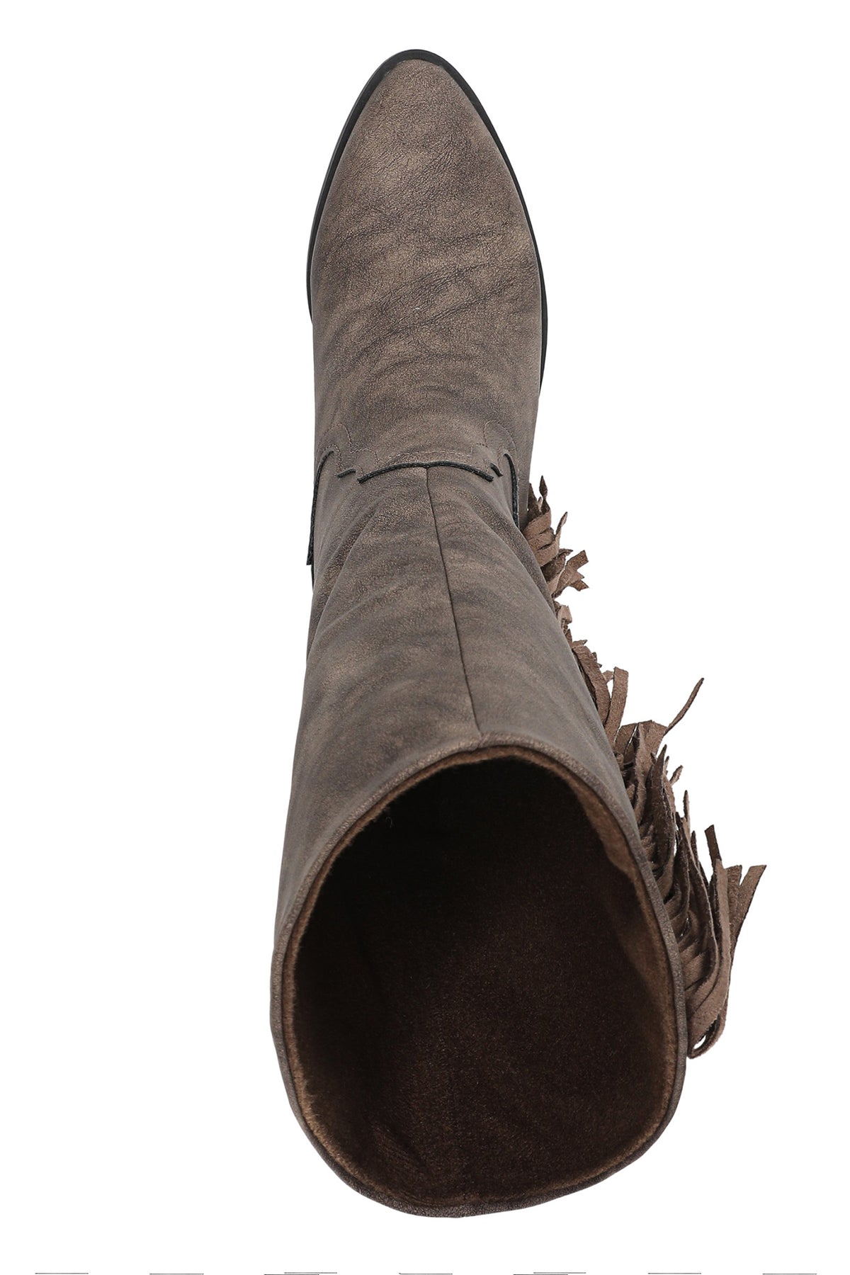Blowfish Criss Chocolate Brown Boots J9824 S2202, top view into the shaft
