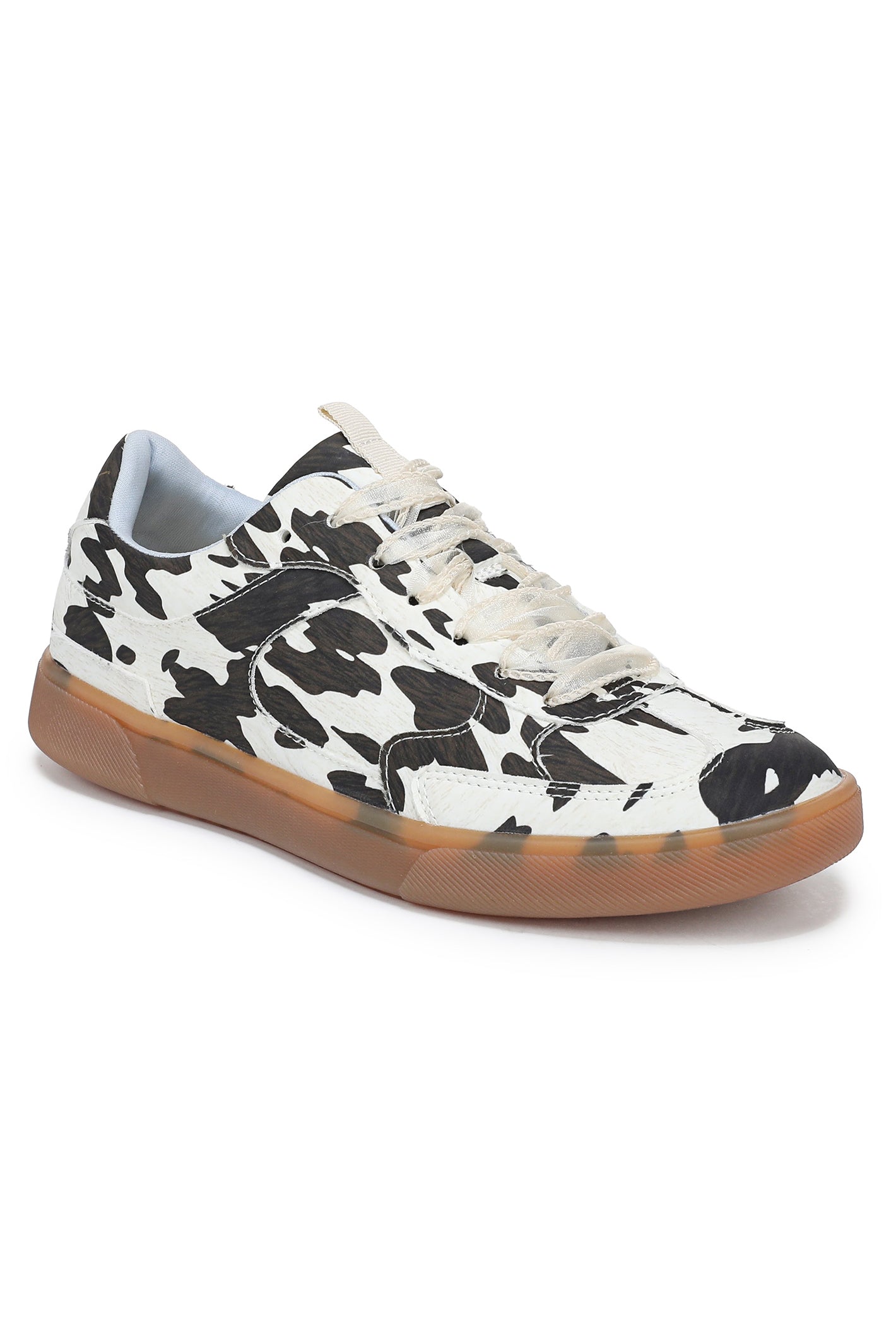 Blowfish J2116F1205BST Tastic Cream Brown Calf Print Sneakers