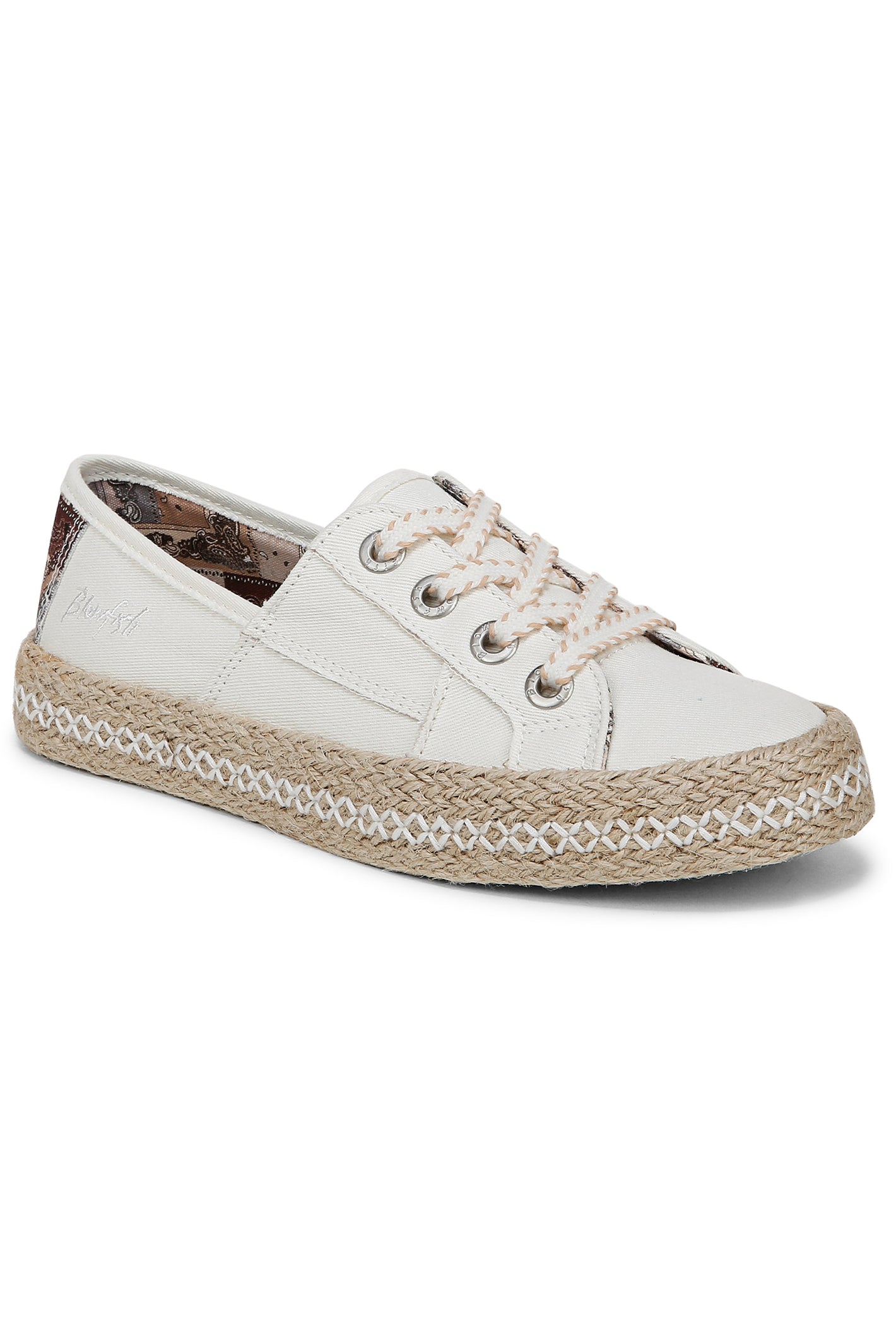 Blowfish J3751F2100BST Buenos Cream Twill Canvas Sneakers