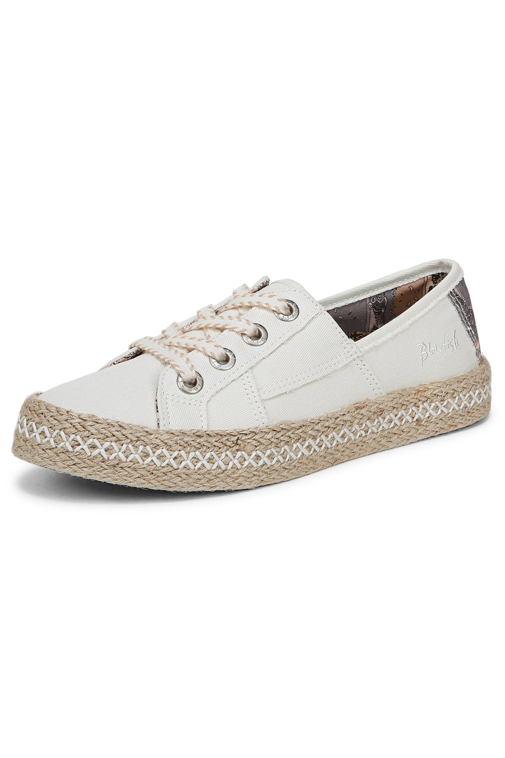 Blowfish J3751F2100BST Buenos Cream Twill Canvas Sneakers
