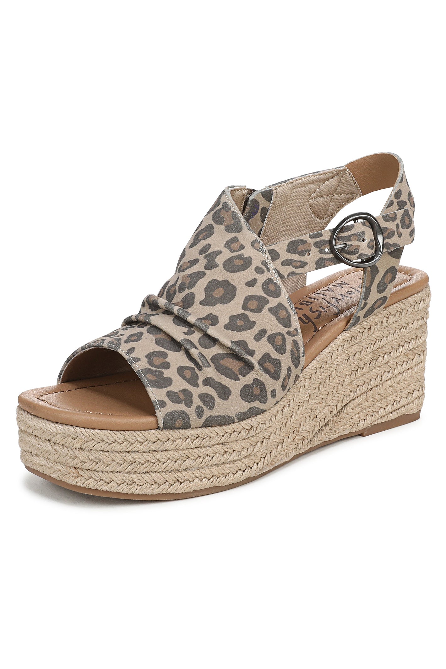 Blowfish J7790F1100BST Amira Snow Faux Suede Wedge Sandals