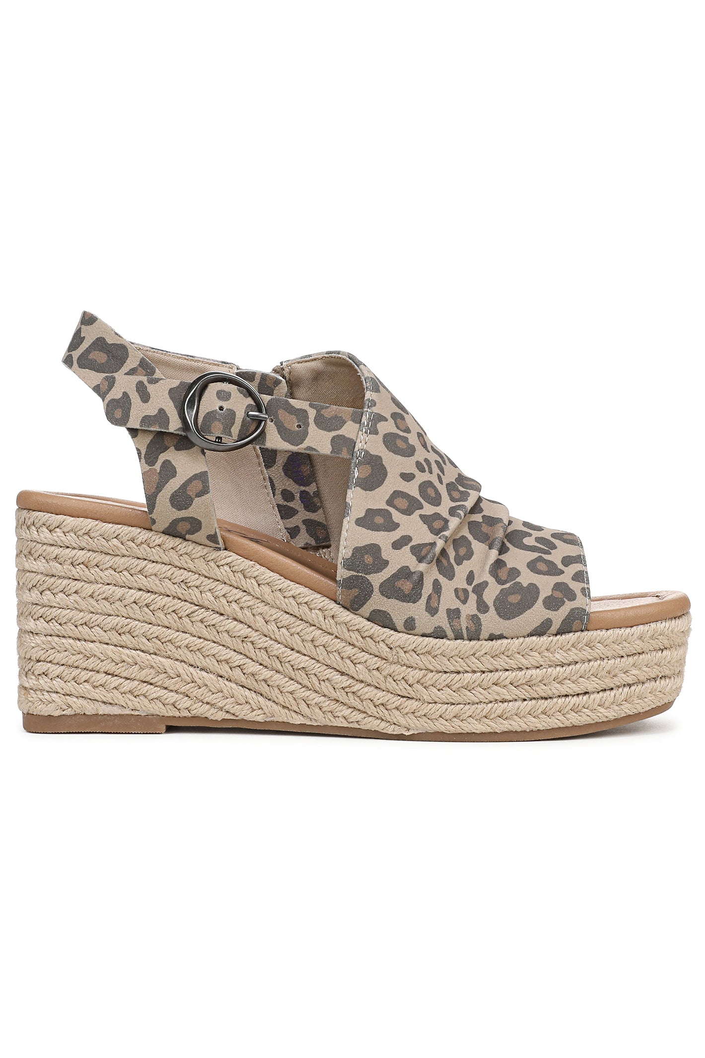 Blowfish J7790F1100BST Amira Snow Faux Suede Wedge Sandals