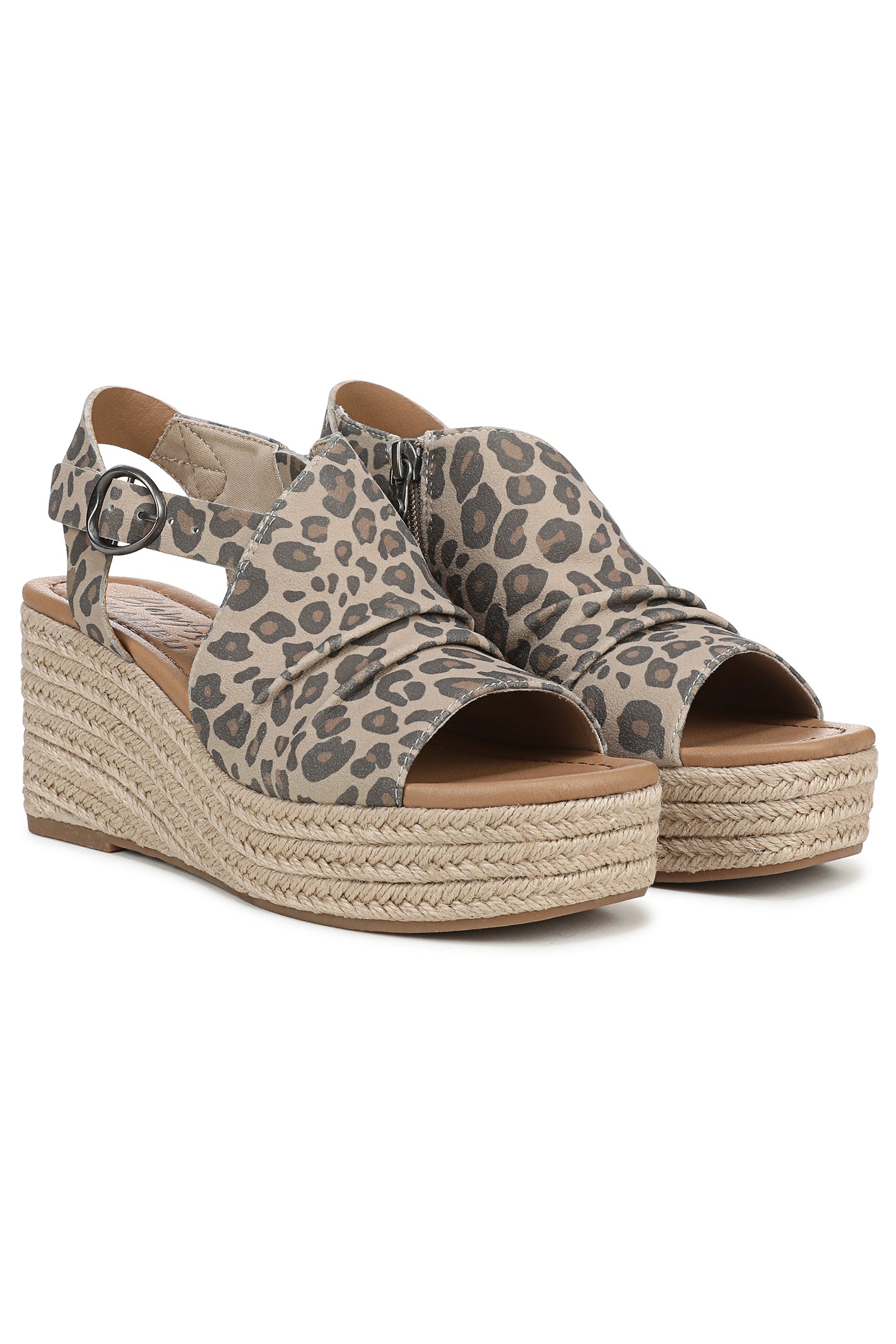 Blowfish J7790F1100BST Amira Snow Faux Suede Wedge Sandals