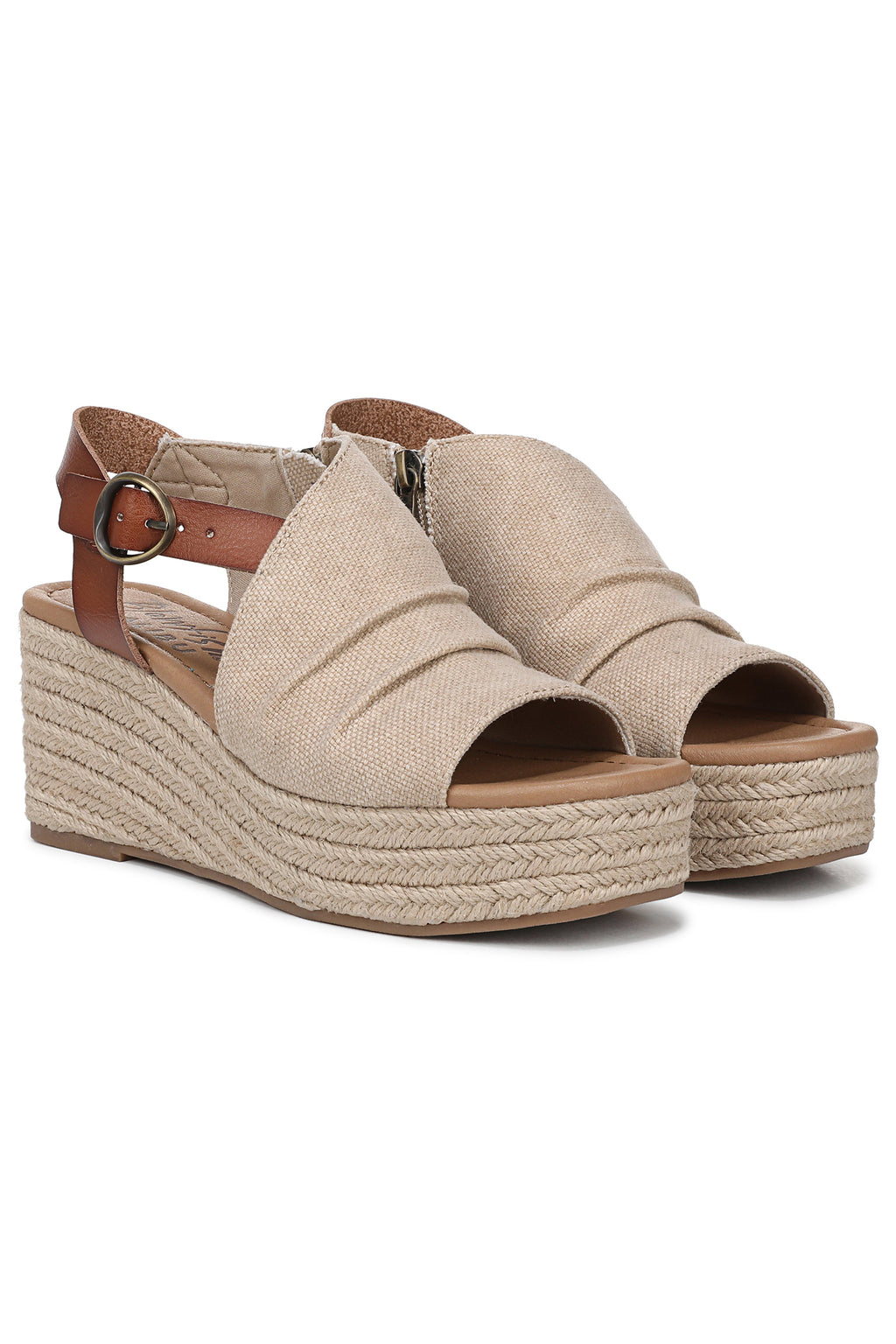 Blowfish J7790M1200BST Amira Natural Scotch Canvas Wedge Sandal