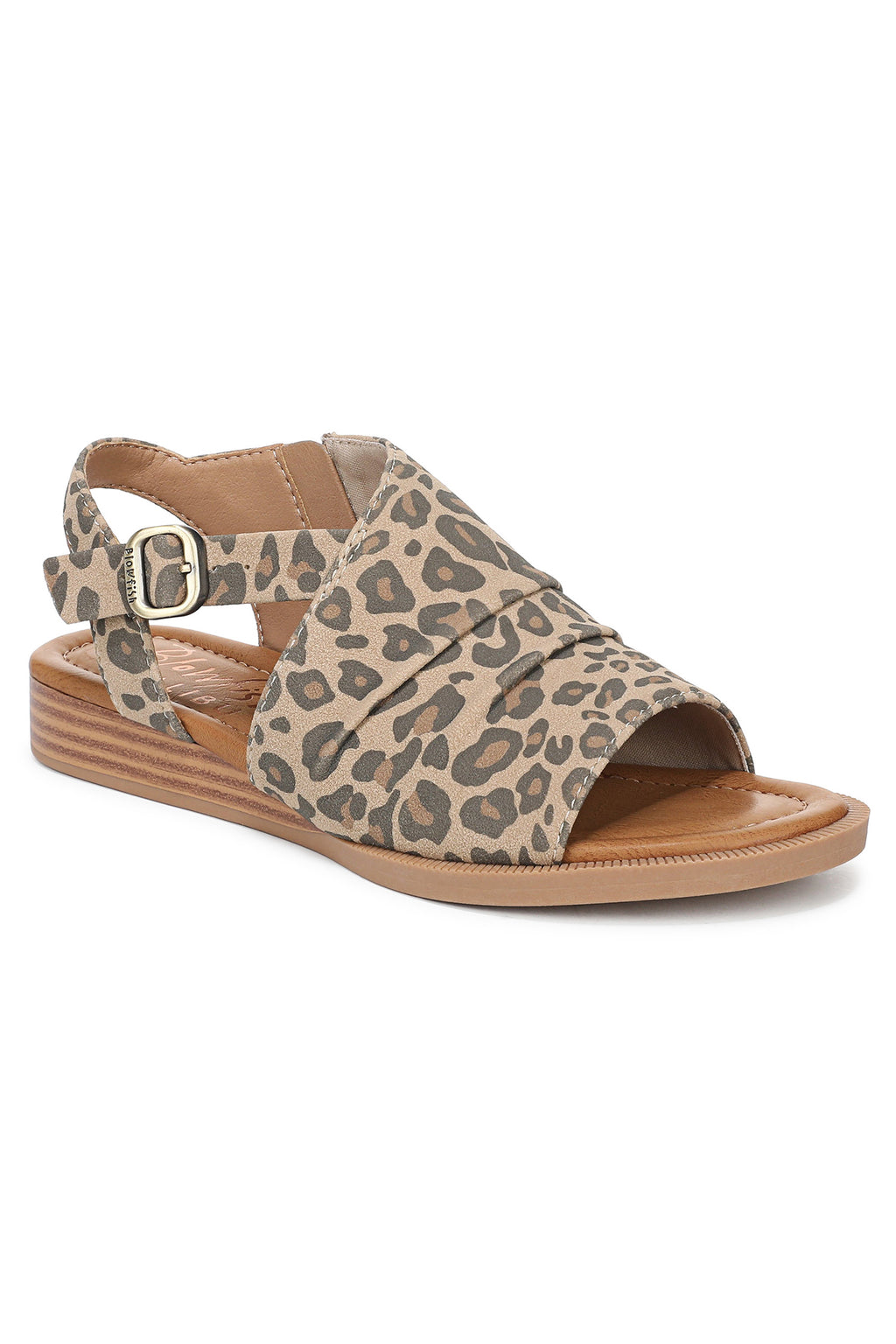 Blowfish J7792F1250BST Aspire Faux Suede Leopard Print Sandal