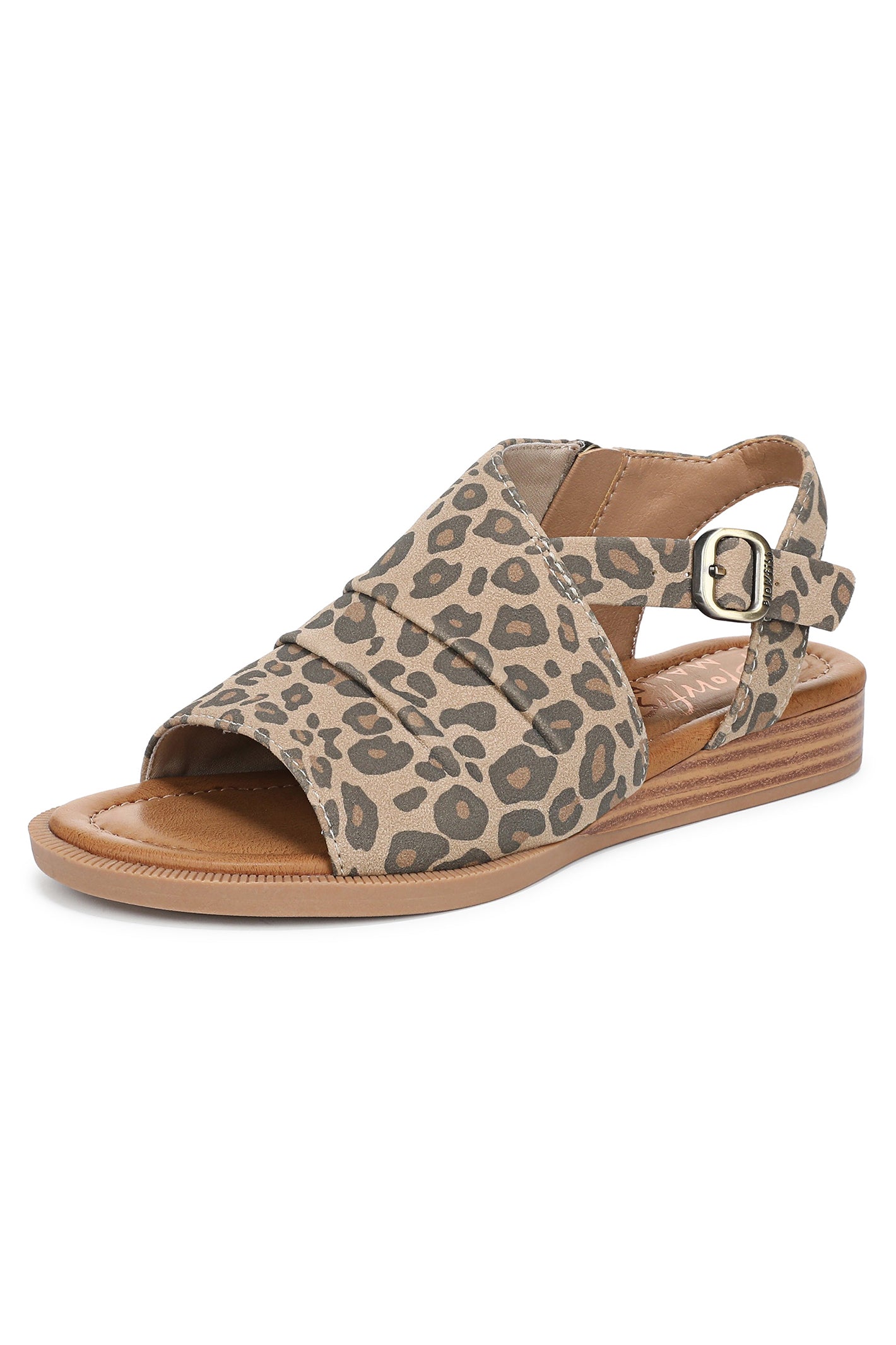 Blowfish J7792F1250BST Aspire Faux Suede Leopard Print Sandal