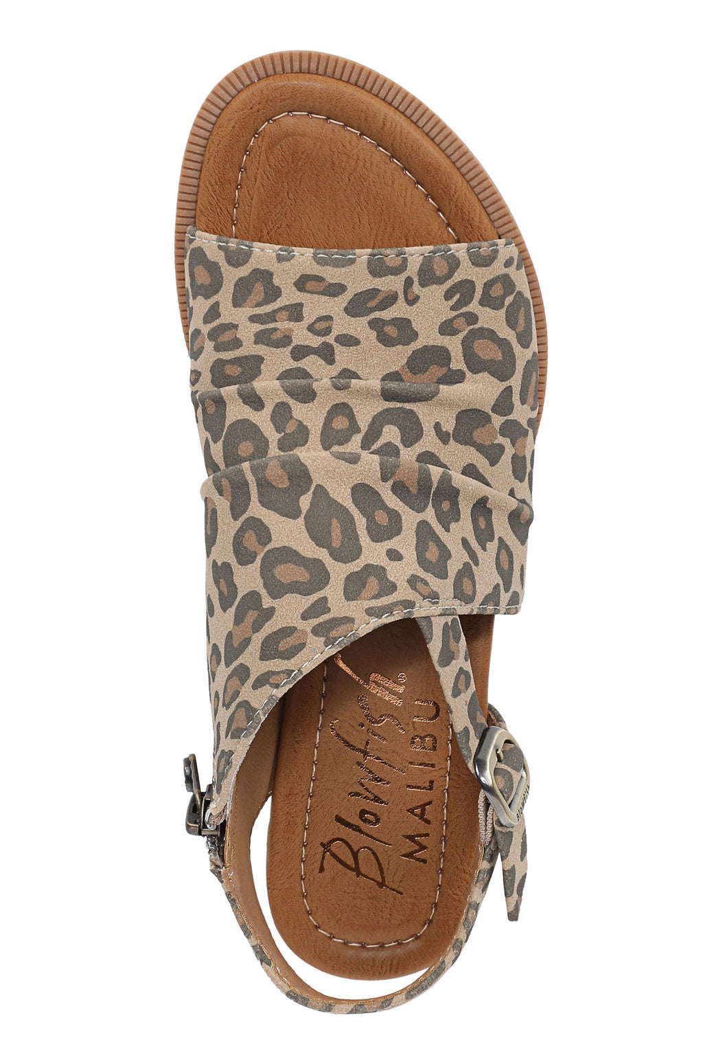 Blowfish J7792F1250BST Aspire Faux Suede Leopard Print Sandal