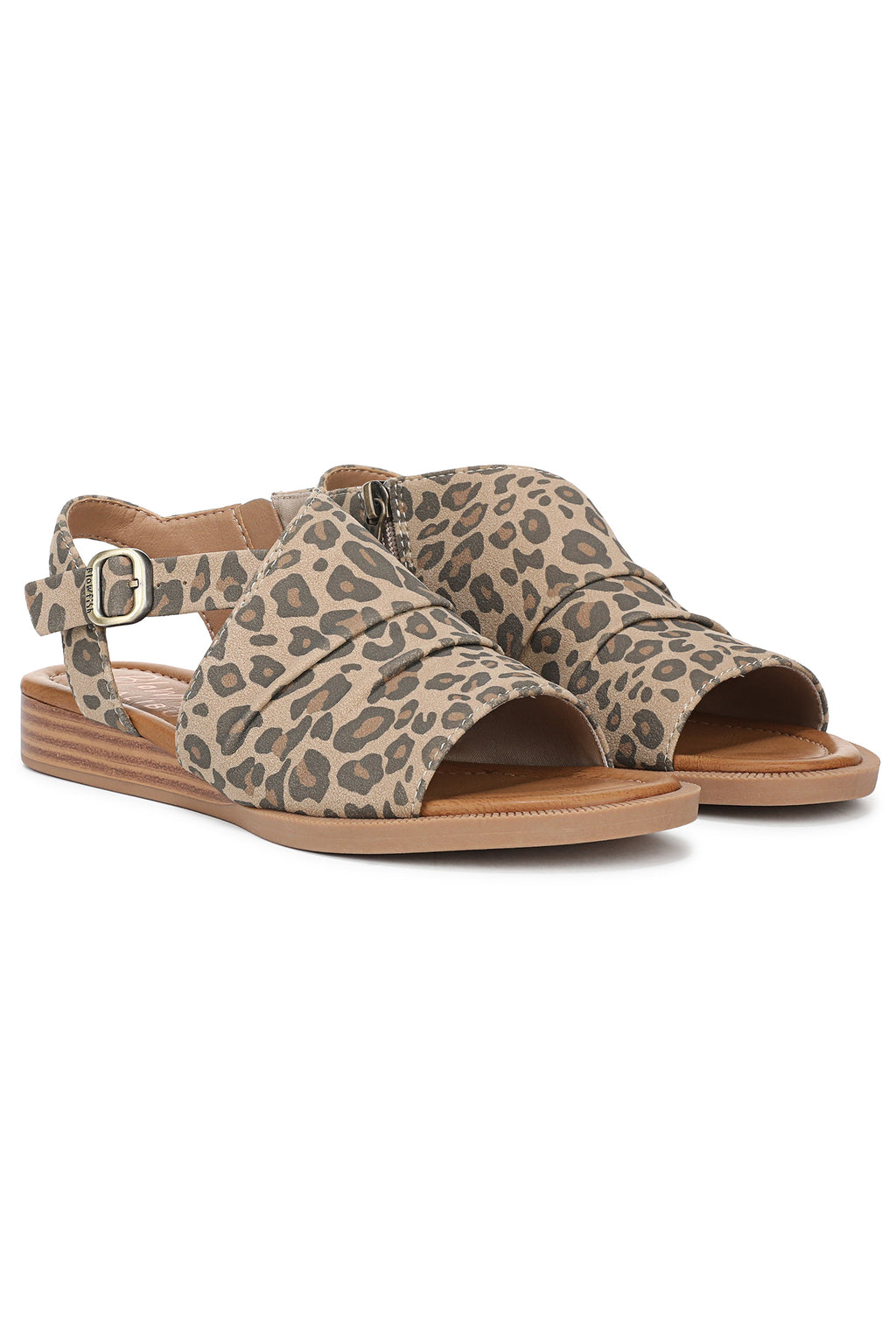Blowfish J7792F1250BST Aspire Faux Suede Leopard Print Sandal