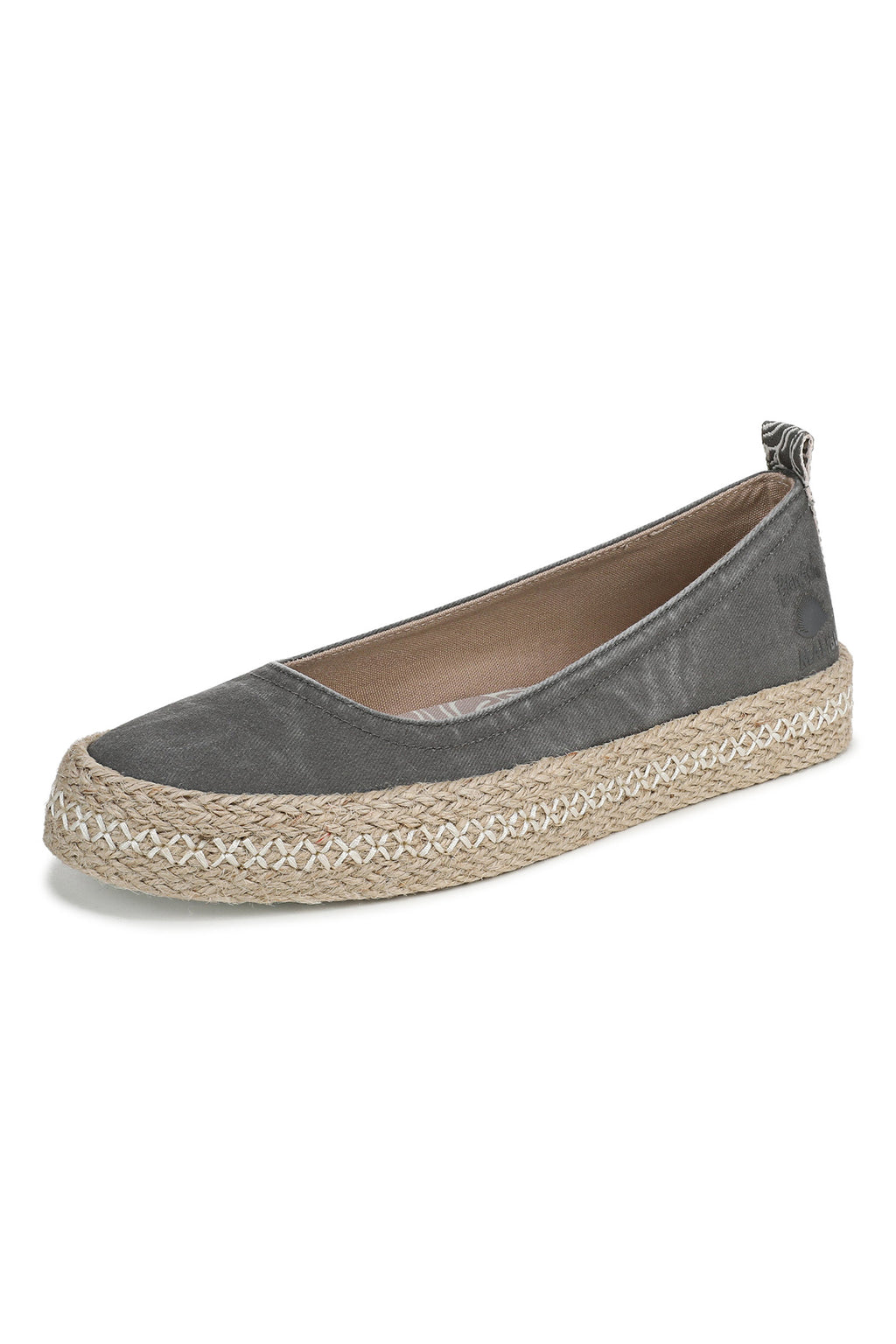 Blowfish J8010F3020BST Benita Charcoal Canvas Ballet Flats