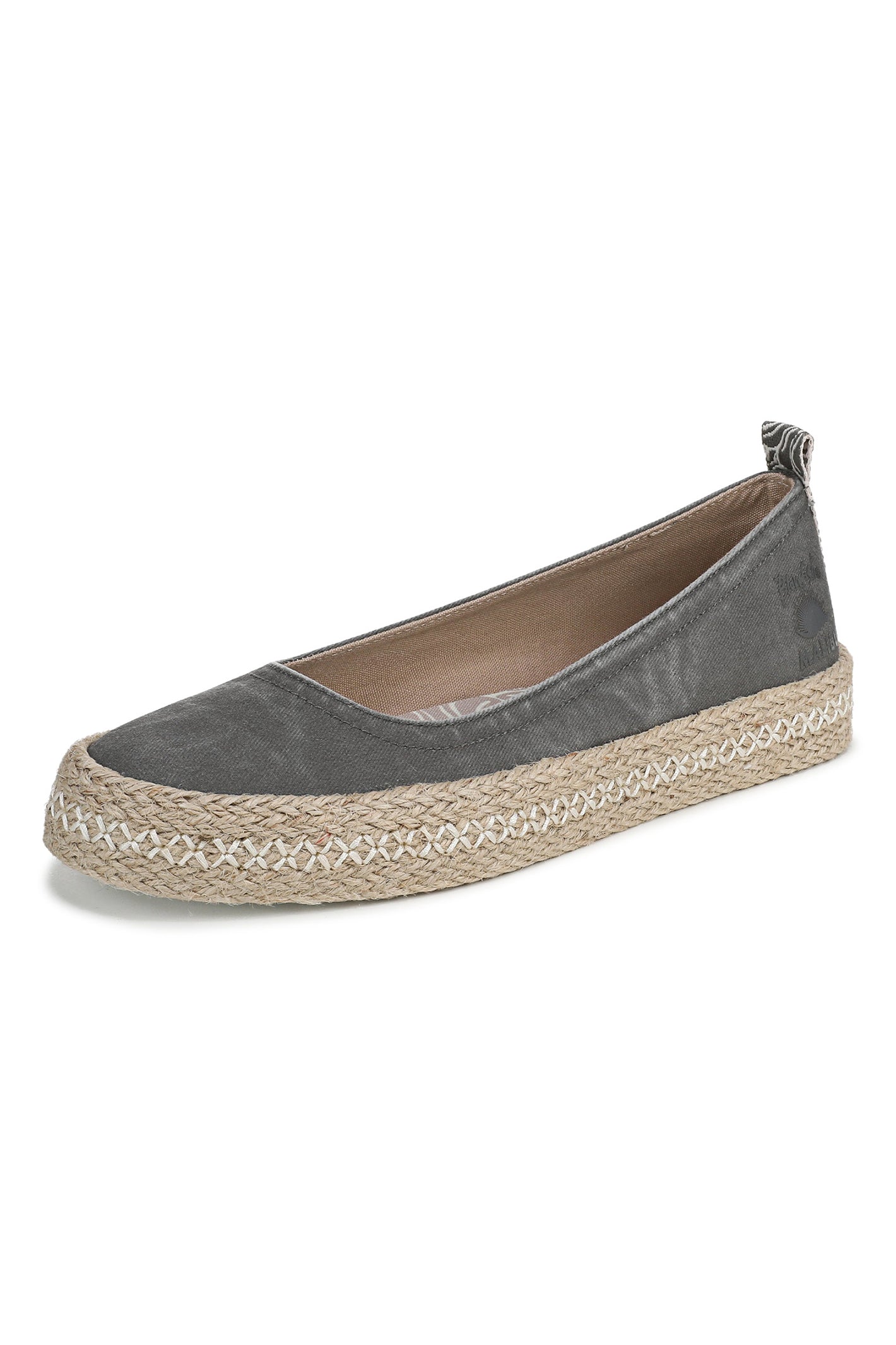 Blowfish J8010F3020BST Benita Charcoal Canvas Ballet Flats