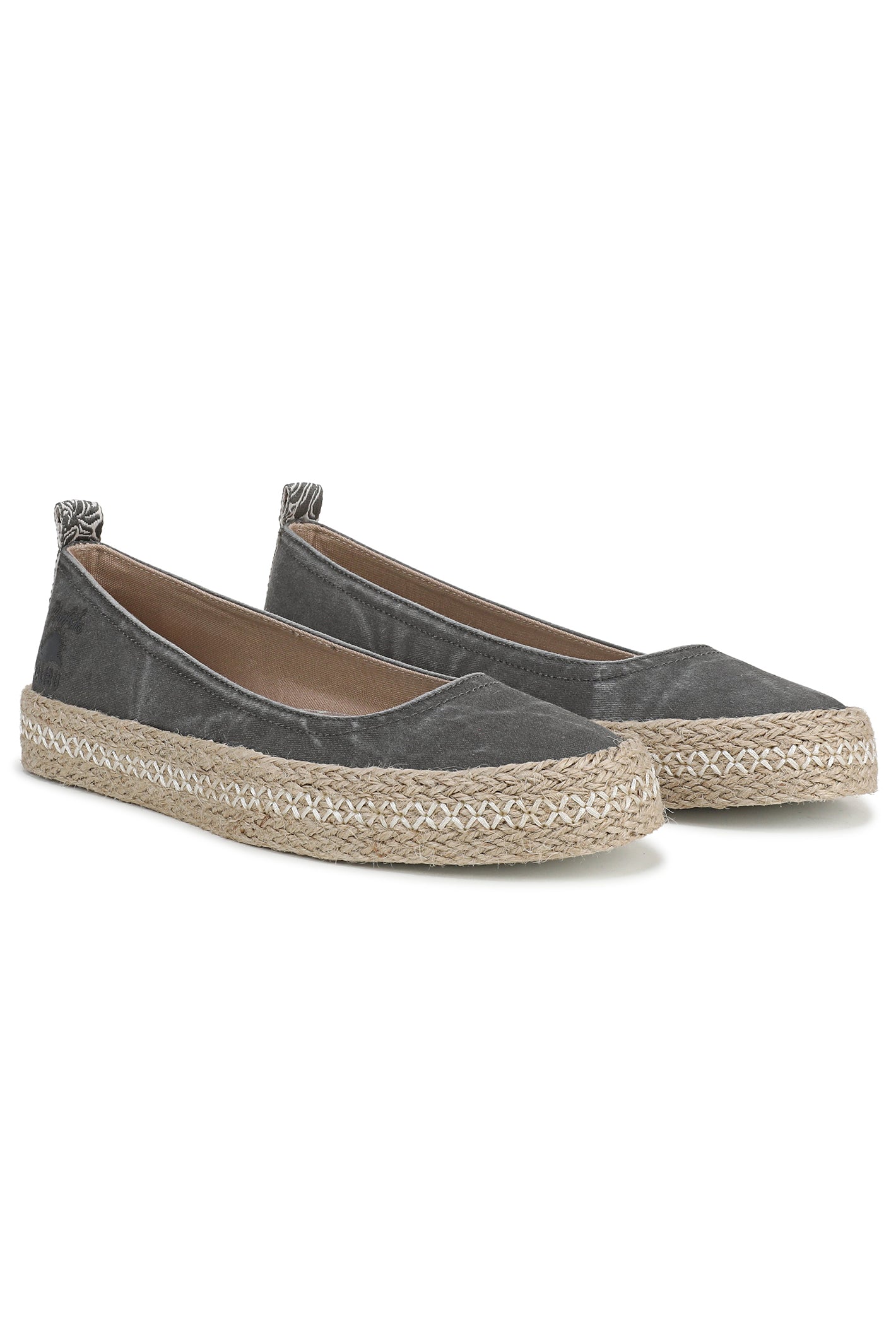 Blowfish J8010F3020BST Benita Charcoal Canvas Ballet Flats