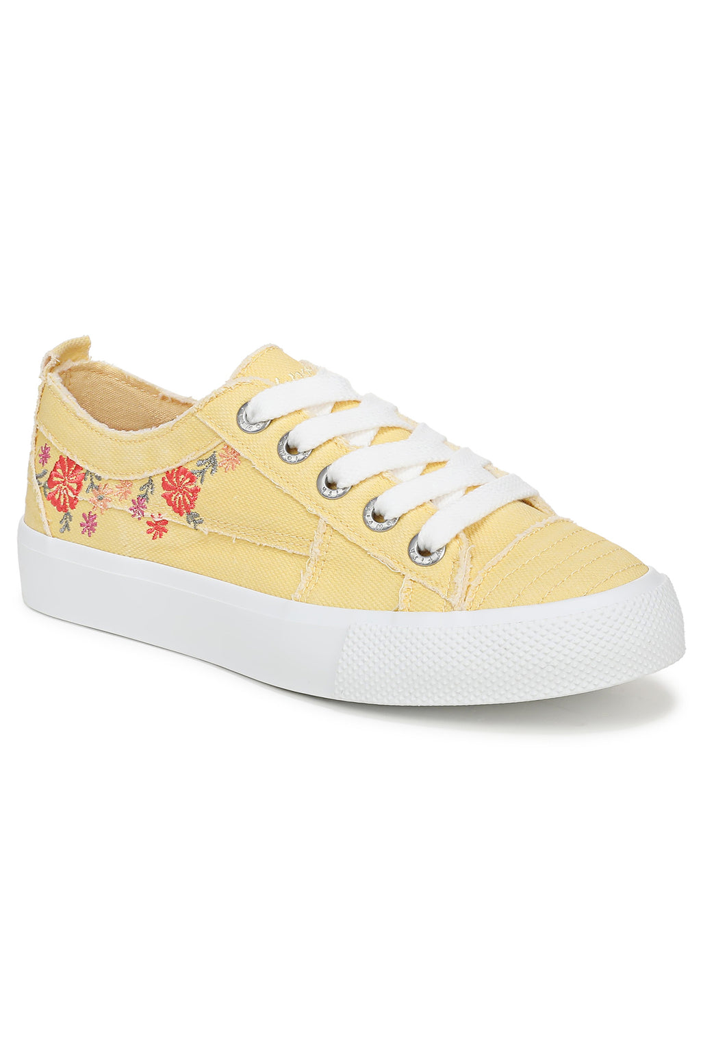 Blowfish J8780F2700BST Very Sadie Buttery Yellow Raw Edge Canvas Sneakers
