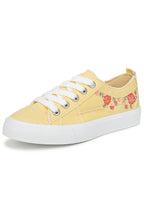 Blowfish J8780F2700BST Very Sadie Buttery Yellow Raw Edge Canvas Sneakers