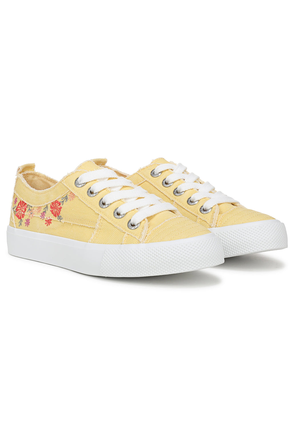 Blowfish J8780F2700BST Very Sadie Buttery Yellow Raw Edge Canvas Sneakers