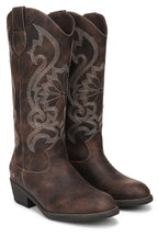 Blowfish Stutter Whiskey Brown Boots K0508 S3201, pair angled view