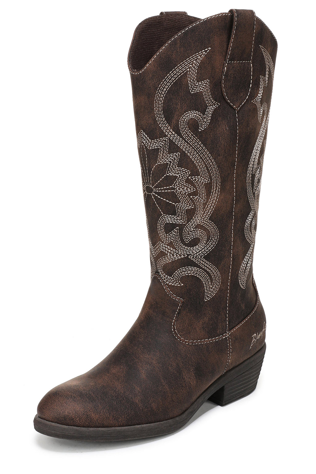 Blowfish Stutter Whiskey Brown Boots K0508 S3201, angled view