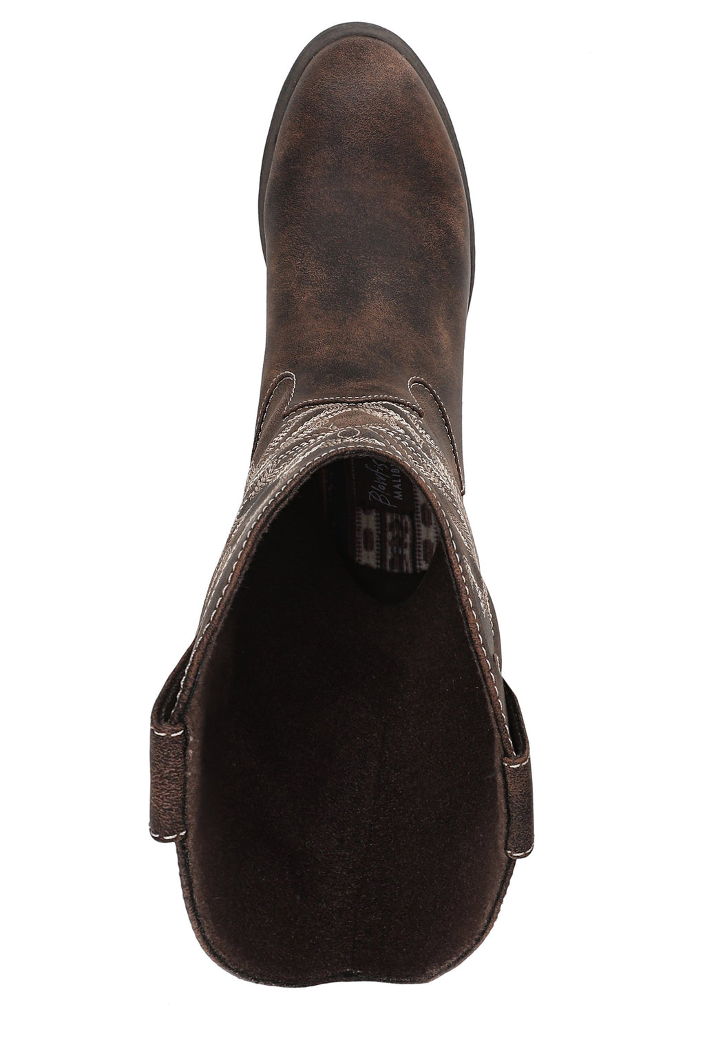 Blowfish Stutter Whiskey Brown Boots K0508 S3201, top view into the shaft