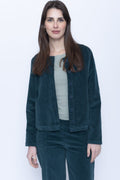 Blueberry Italia Becks Blue Cord Bolero 26310, front view