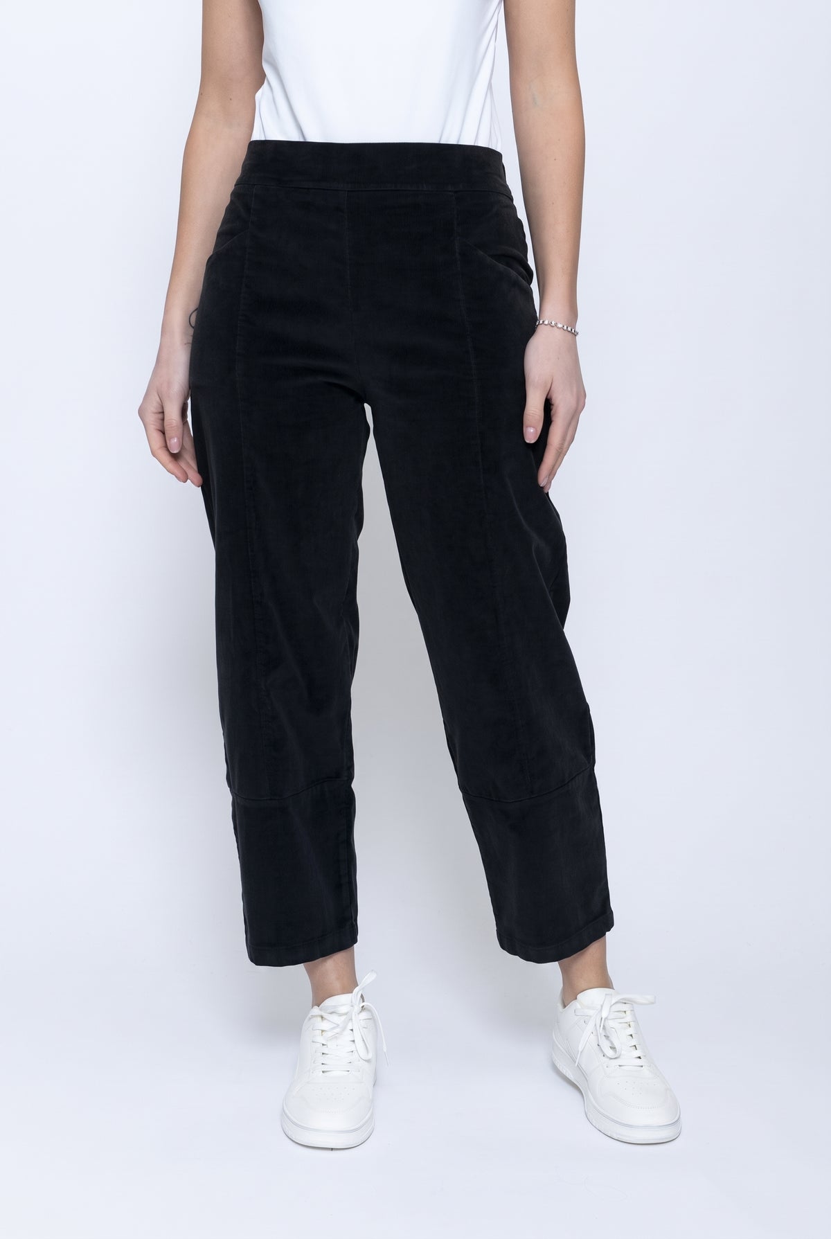 Blueberry Italia Black Classic Cord Trousers 9909, front view