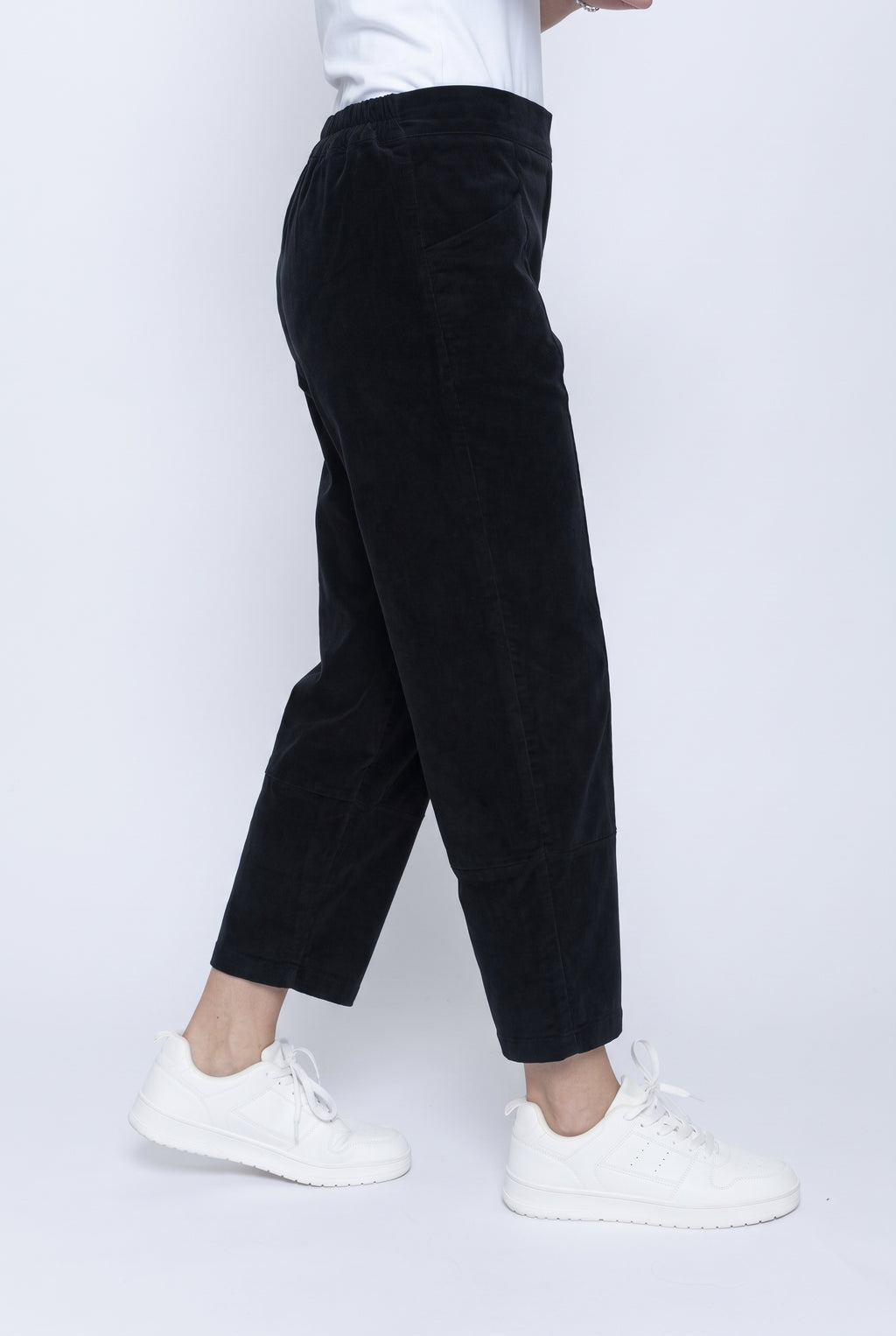 Blueberry Italia Black Classic Cord Trousers 9909, side view