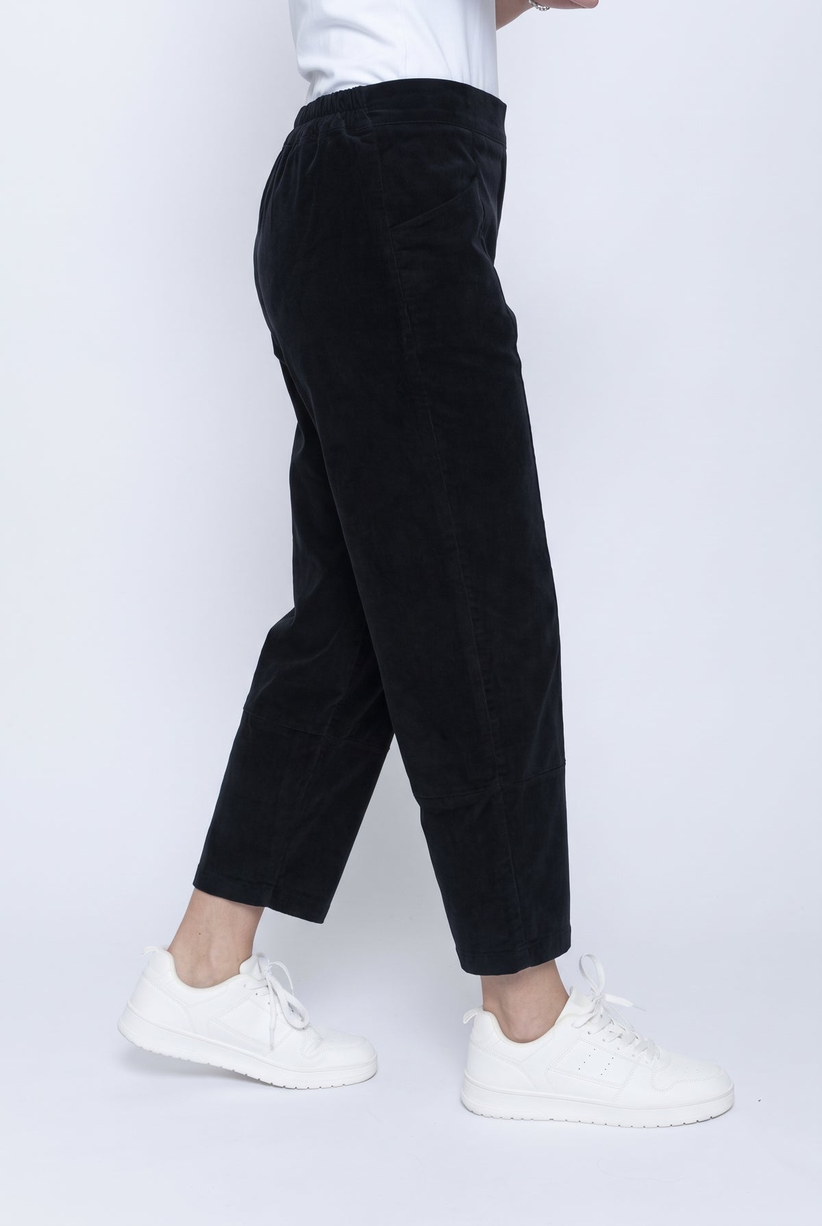 Blueberry Italia Black Classic Cord Trousers 9909, side view