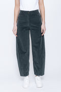 Blueberry Italia Anthracite Grey Cord Tulip Trousers 26319, front view