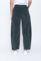 Blueberry Italia Anthracite Grey Cord Tulip Trousers 26319, back view