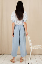 Bonte Aide Ice Blue Organic Cotton Twill Trousers