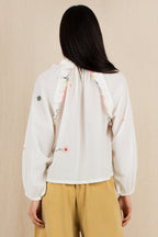 Bonte Alice White Multicolour Organic Cotton Shirt