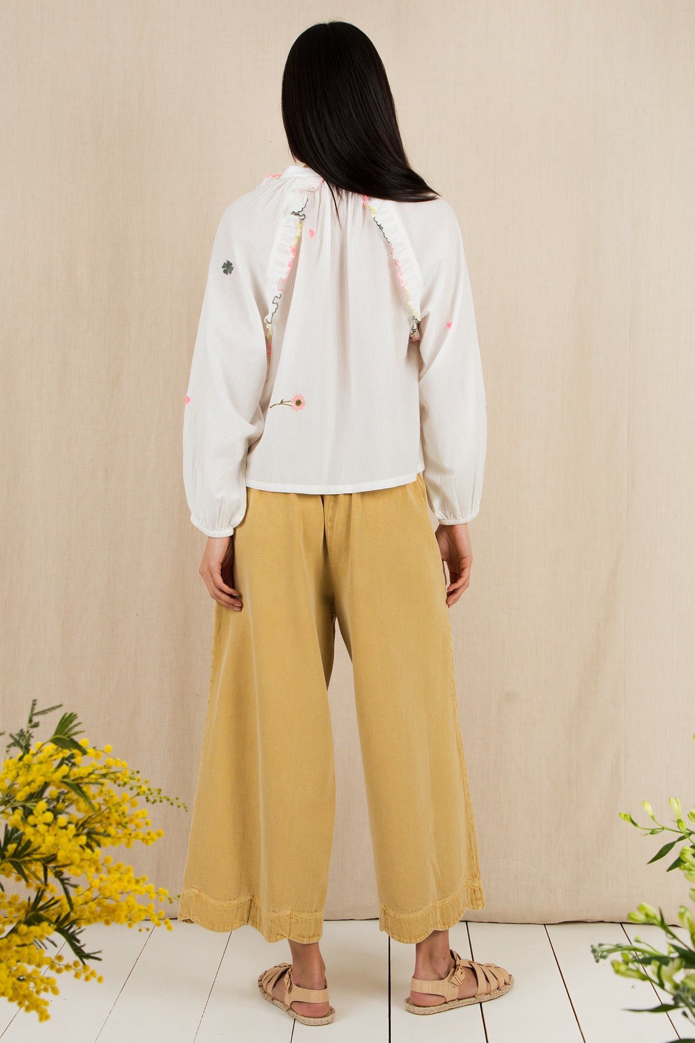 Bonte Alice White Multicolour Organic Cotton Shirt