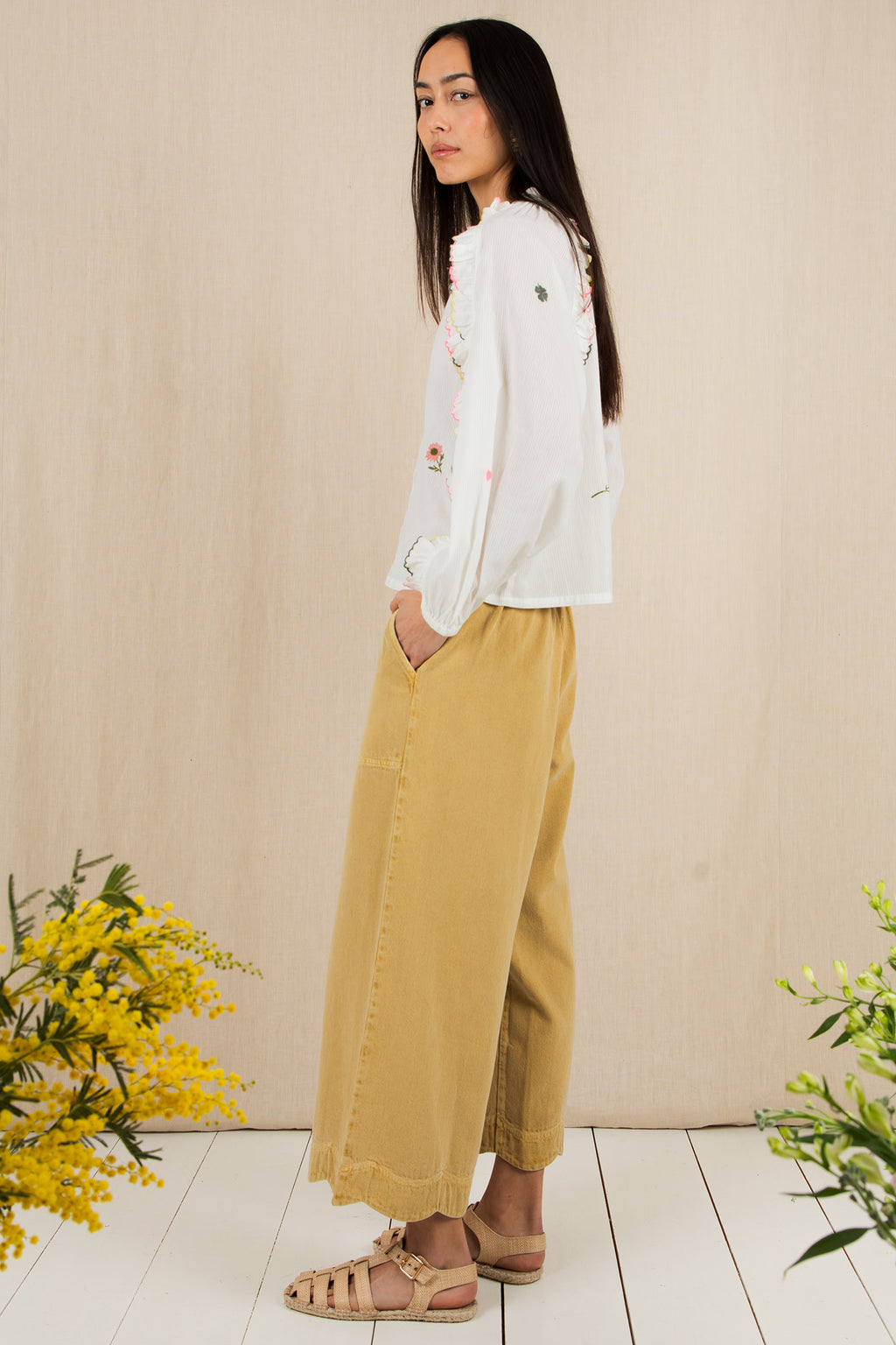 Bonte Alice White Multicolour Organic Cotton Shirt