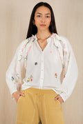 Bonte Alice White Multicolour Organic Cotton Shirt