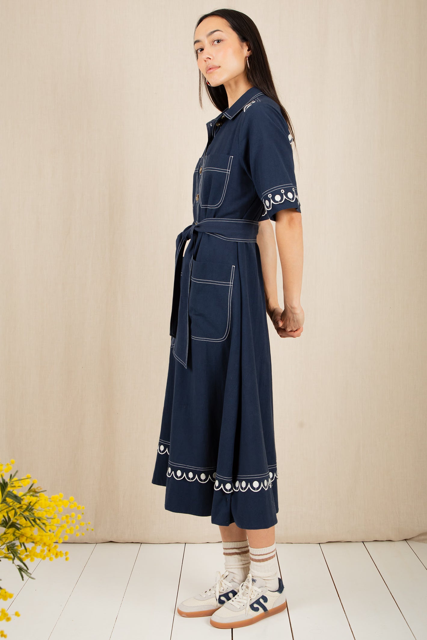 linen robe dress Smooth Linen Robe main image 1