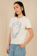 Bonte Boyfriend Ecru Cream Organic Cotton T-Shirt