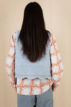 Bonte Estelle Ice Blue Organic Cotton Twill Quilted Gilet