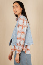 Bonte Estelle Ice Blue Organic Cotton Twill Quilted Gilet