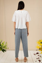 Bonte Flora White Organic Cotton Voile Embroidered Top