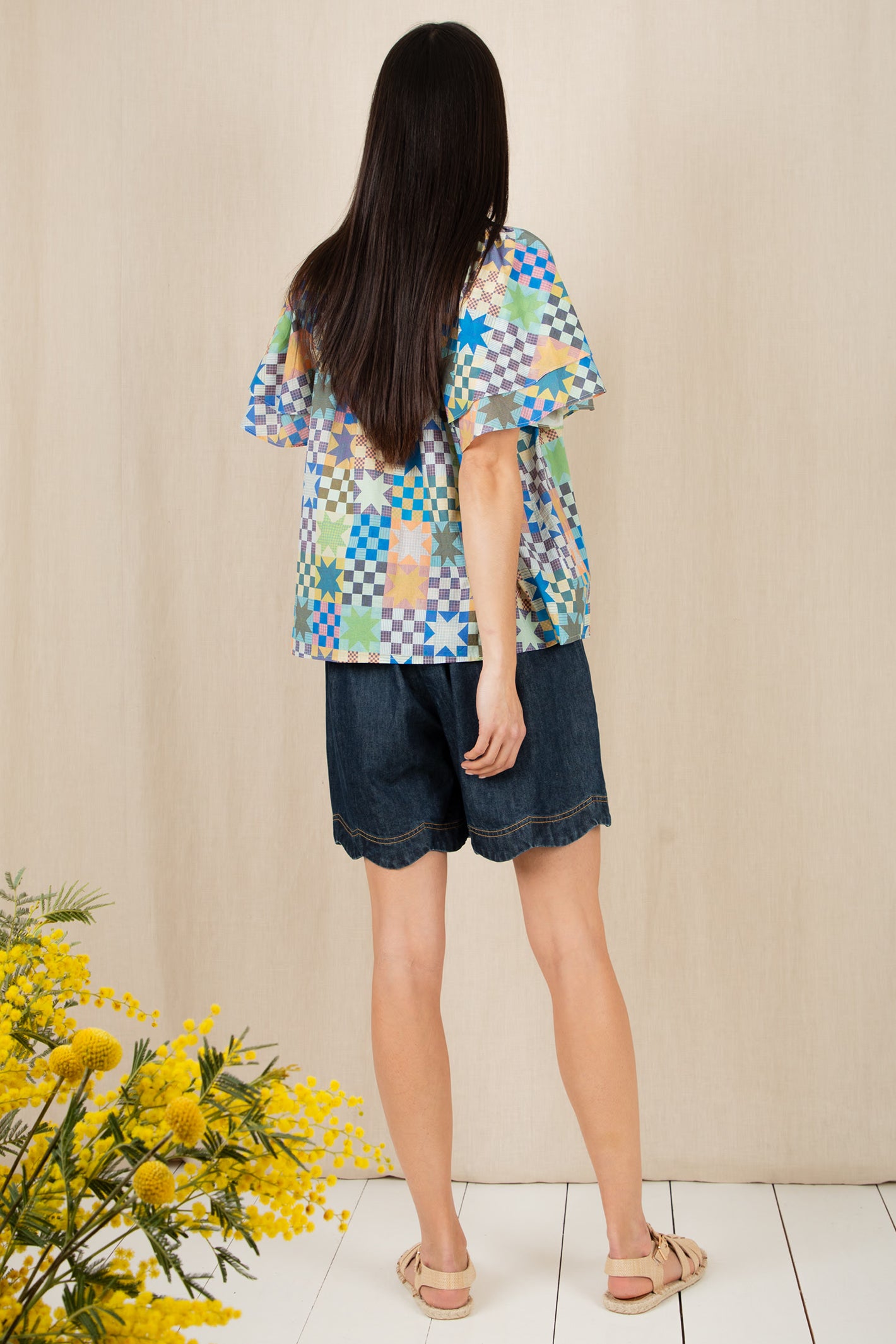 Bonte Mina Multicolour Print Organic Cotton Top