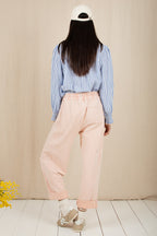 Bonte Noemi Rosewater Pink Garment-Dyed Organic Cotton Sweatpants