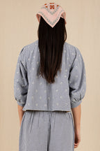 Bonte Vida Navy Lemon Zest Reversibale Organic Cotton Jacket