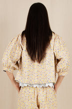 Bonte Vida Navy Lemon Zest Reversibale Organic Cotton Jacket