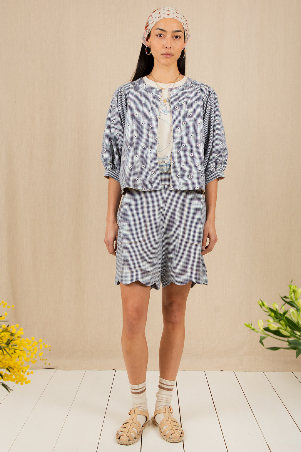 Bonte Vida Navy Lemon Zest Reversibale Organic Cotton Jacket