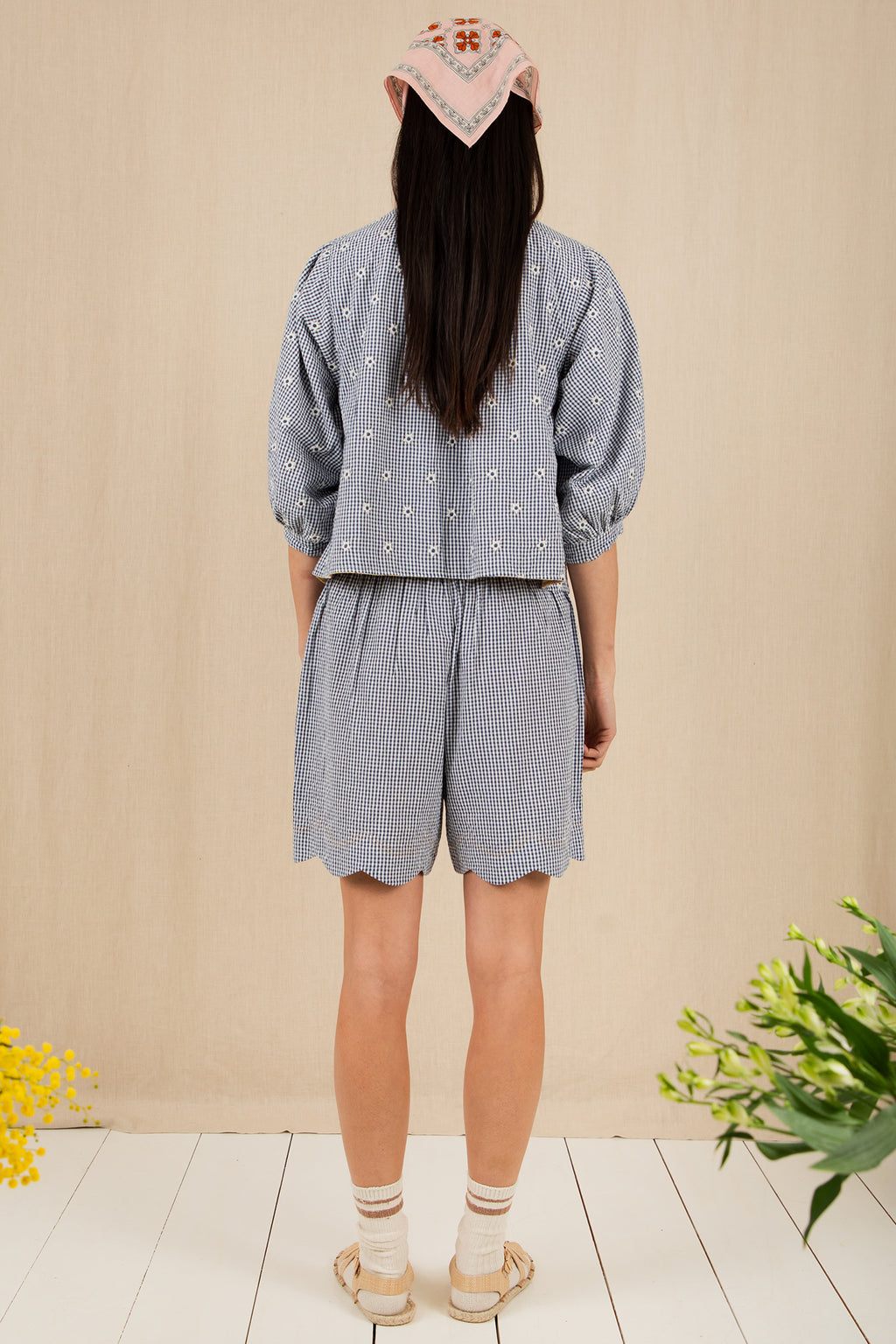 Bonte Vida Navy Lemon Zest Reversibale Organic Cotton Jacket