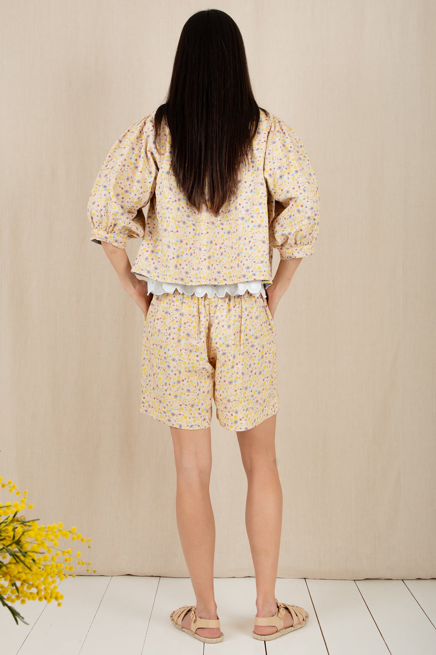 Bonte Vida Navy Lemon Zest Reversibale Organic Cotton Jacket